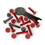 Independent Phillips Bolt Set with Tool - 1" Black Red