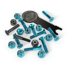 Independent Phillips Bolt Set with Tool - 1" Black Blue