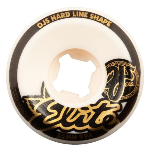 OJ Elite Hard Line 56mm Skateboard Wheels - White