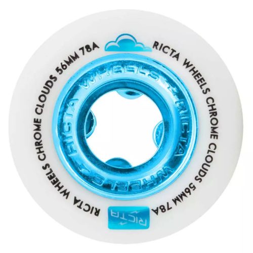 Ricta Wheels Chrome Clouds 56mm Wheels - Blue