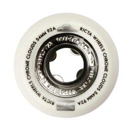 Ricta Chrome Clouds 54mm Skateboard Wheels - White