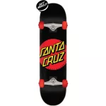 Santa Cruz Classic Dot 7.25" Skateboard - Black