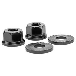 Salt CNC Alloy Hub Axle Nuts - Black