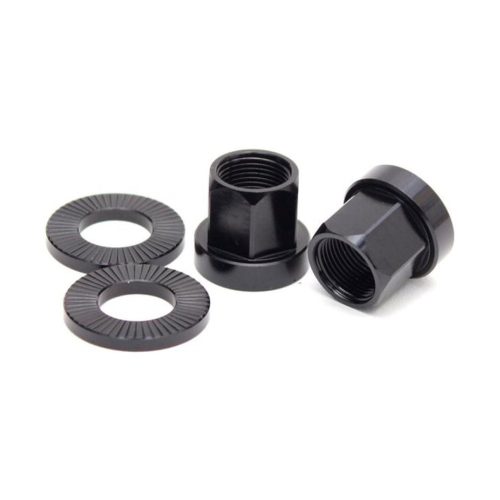 Salt CNC Alloy Hub Axle Nuts - Black