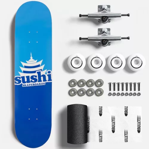 Sushi Pagoda Logo Kit 8" Skateboard - Blue Blue 