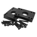 Mindless 2 Angled Risers and 8 Bolts - Black