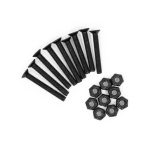 Mindless 2 Angled Risers and 8 Bolts - Black