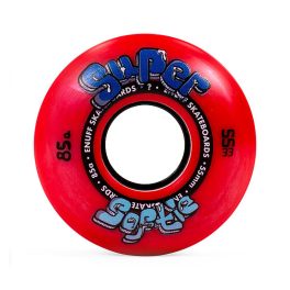 Enuff Super Softie 55 mm Skateboard Wheels - Red