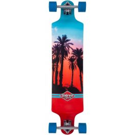 D Street Drop Down 39.5" Longboard - Hawaiian Blue Red