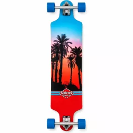 D Street Drop Down 39.5" Longboard - Hawaiian Blue Red