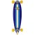 D Street Pintail 35" Longboard - Ocean Kék