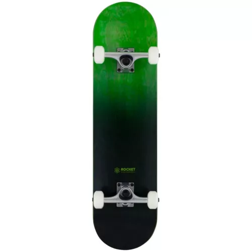 Rocket Double Dipped 8" Skateboard - Black
