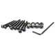 D Street Mounting Bolt Set Domehead 1 1/4"" - Black