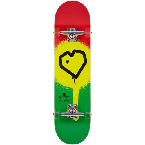 Blueprint Sray Heart V2 8" Skateboard - Rasta