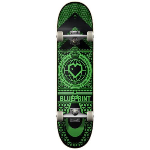 Blueprint Home Heart 8" Skateboard - Green / Black