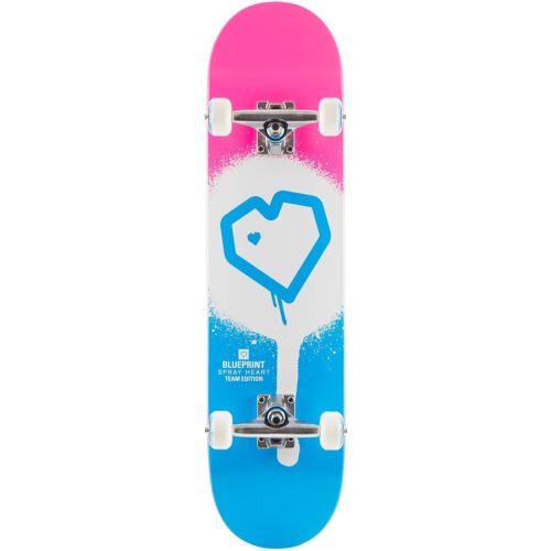Blueprint Sray Heart V2 8.25" Skateboard - Pink/Blue