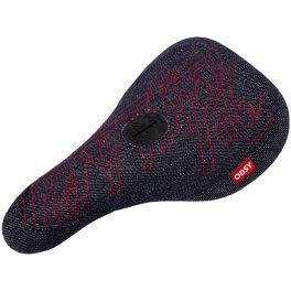 Odyssey Big Stitch Slim Pivotal Seat - Denim Red Embroidery