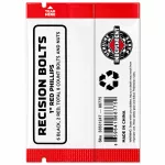 Independent Phillips Bolt Set - 1" Black Red