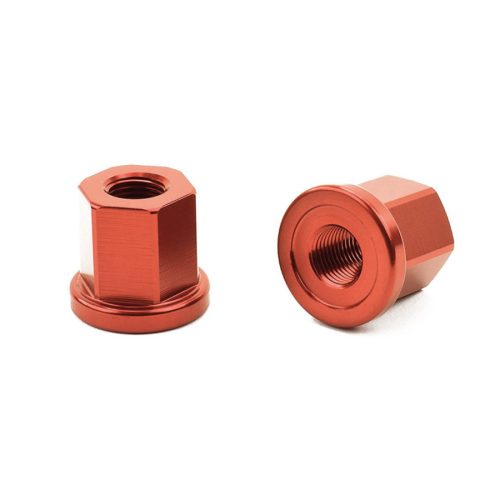 Mission 10mm Axle Nuts - Red