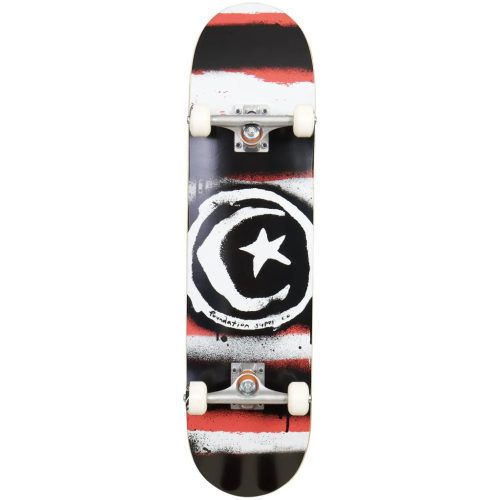 Foundation Star & Moon 8" Skateboard - Distressed