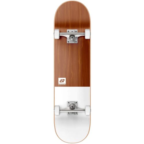 Hydroponic Circular 7.875" Skateboard - White Brown