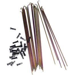 Colony Plain Gauge Spoke Set 182mm (20pcs) - Rainbow