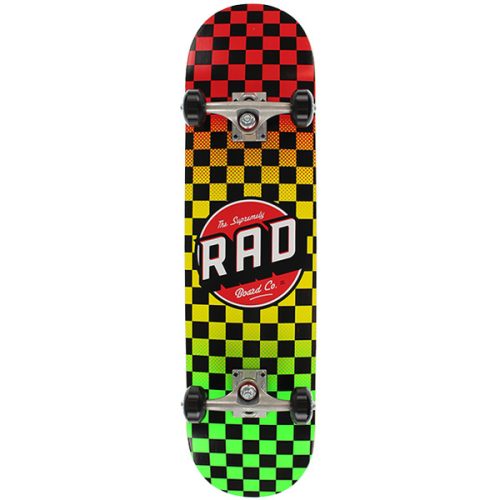 RAD Dude Crew Checkers 8" Gördeszka - Rasta Fade