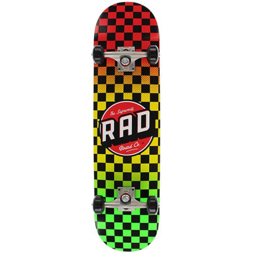 RAD Dude Crew Checkers 8" Gördeszka - Rasta Fade