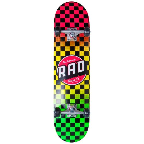 RAD Checkers Progressive 7.5" Skateboard - Rasta
