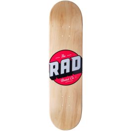 RAD Solid Logo 8.125" Skateboard Deck - Natural